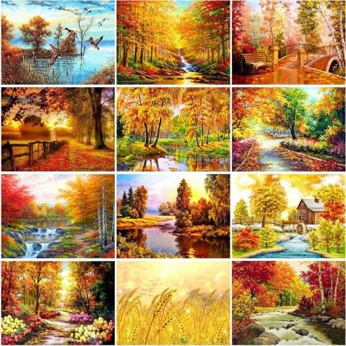 DIY Fall Craft 5D Diamond Painting Full Round Resin Mosaic Animal Embroidery Cross Stitch Kits Home Wall Best Gift
