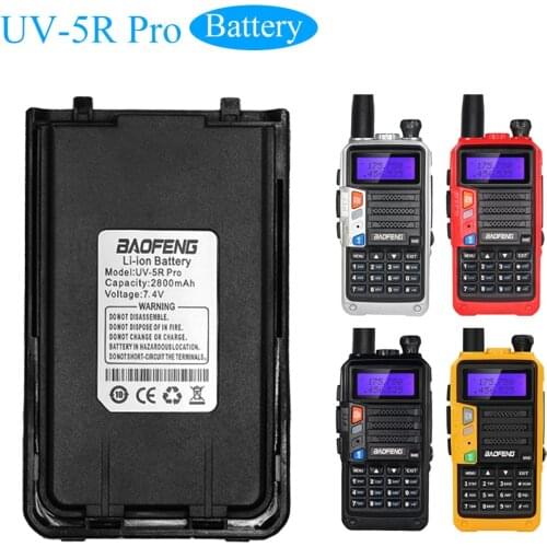 Baofeng UV-5R Pro Battery Compatible with UV-S9 Original Walkie Talkie UV5R Pro 2800mAh Li-ion Battery Two Way Radio Accessories