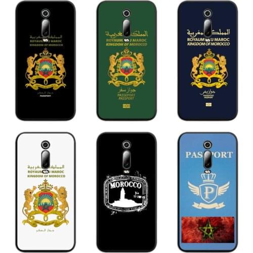 Morocco Passport Flag Phone Cases For Redmi 9A 9 8A 7 6 6A Note 9 8 8T Pro Max K20 K30 Pro