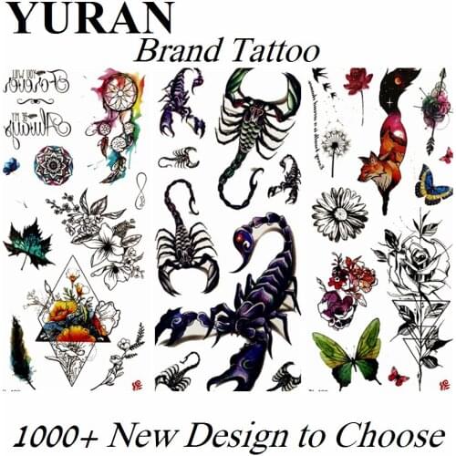 Diy Scorpion King Temporary Tattoos Fake Sticker Body Art Arm Armband Waterproof Tattoo For Women Men Boy Butterfly Tatoos Paper