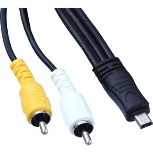 UC-E6 Camera Mini 8 Pin USB Data Cable with Video AV RCA Dual Multi-function for Nikon CoolPix Fuji Panasonic