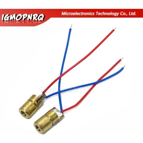 10pcs 650nm 6mm 3V 5mW Laser Dot Diode Module Red Copper Head