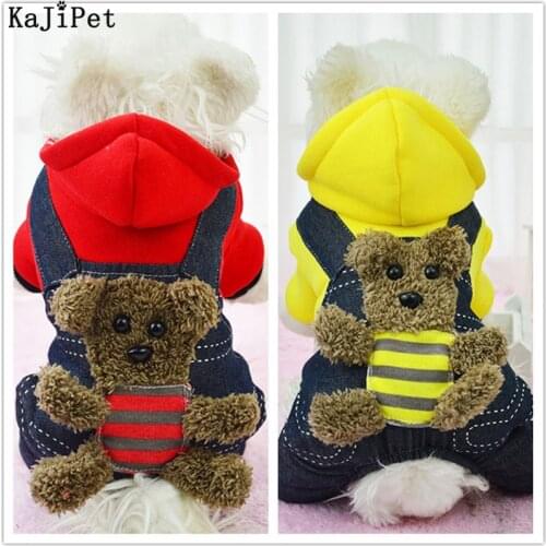 Buttons 4 Leg Jumpsuit For Dogs Pet Clothes Warm Winter Cartoon Warm Dog Coat Winter Dog Clothes French Bulldog Pet Dog Jumpsuit