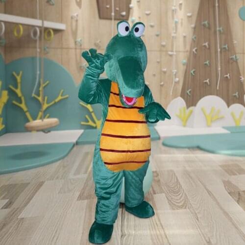Crocodile mascot Costume Cartoon Doll Walking Costume Costume Props for Halloween Christmas Party Masquerade Anime Shows