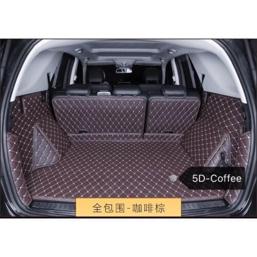 Leather Car trunk mat cargo carpet for Skoda Octavia Fabia Rapid Karoq Kodiaq Superb custom fit