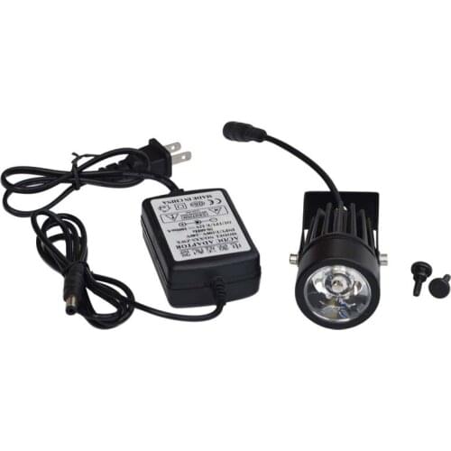 Metal Lamp Cap LED Illuminant Adjustable Angle Oblique Light Source for Stereo Microscope with 220V Plug