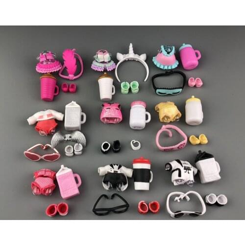 A set of original LOLs doll clothes, glasses, bottles, shoes accessories for LOLs accessories hot sale
