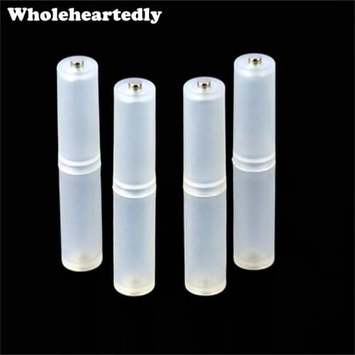 New Arrival 4PCS AAA to AA Cell Battery Adaptor Holder Case Converter Switcher Size AAA R03 to AA LR6 Battery Box Wholesale