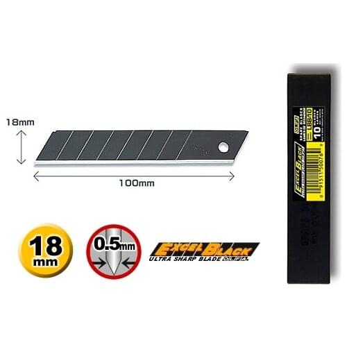 OLFA Black Excel LBB-10 Heavy Duty 18mm Snap Off Cutter Blades 10pcs/Lot fast free shipping