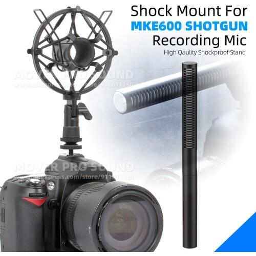 Suspension Microphone Shock Mount For SENNHEISER MKE 600 MKE600 Shotgun ON CAMERA DSLR Camcorder Stand Clip Mic Hot Shoe Holder