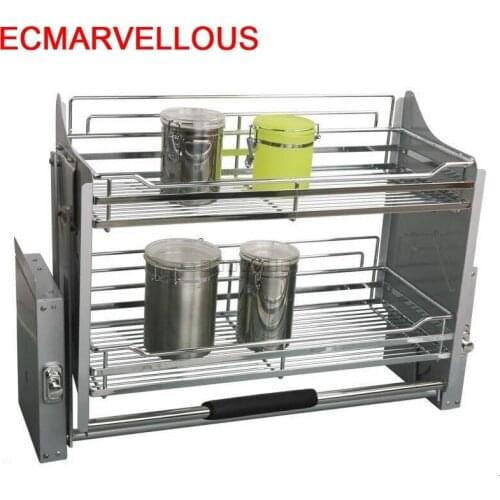 Pantries Accesorios Organizar Para Armario Stainless Steel Hanging Cozinha Cuisine Organizer Kitchen Cabinet Storage Basket