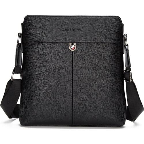 Mens Shoulder Bag Briefcase Travel Sling Cross Vintage Business Black Messenger Leather Male Brand Husband Fashion Luxury Bag