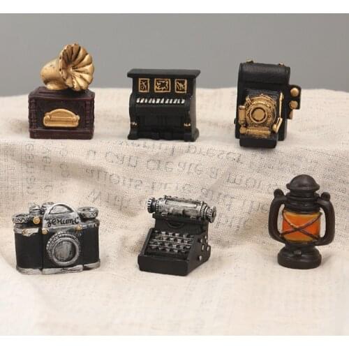 Retro Photography Props Resin Decorations Baby Shoot Accessories Mini Phonograph Piano Camera Newborn Photo Background Ornament