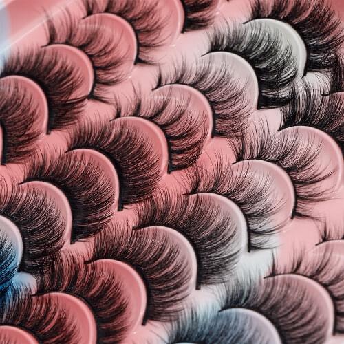 40Pairs 3D Mink Lashes Natural Mink False Eyelashes Extension Faux Cils Wholesale Makeup Tools Fake Eyelash Soft Wholesale