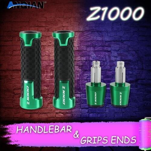 LOGO whit "Z1000" For KAWASAKI Z1000 R SX ALL YEAR Motorcycle CNC Handlebar Grips and Handlebar Grips ends Accessories