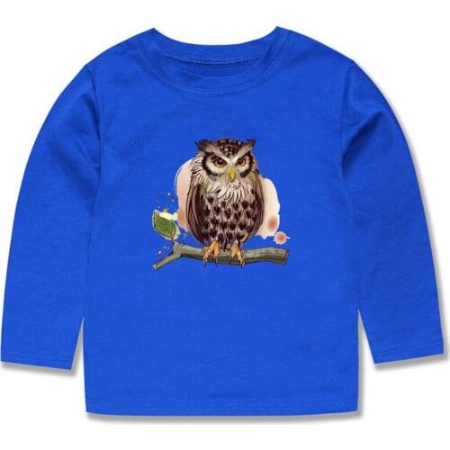 SMHONG Brand New Kids Full Sleeve Cotton Owl T Shirts Boys Clothes Maternity Clothes Girls Tshirts for 2-14 Years