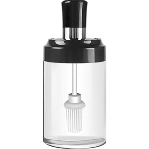 Glass Spice Container Clear Seasoning Bottle Condiment Jar Oil Honey Dispenser