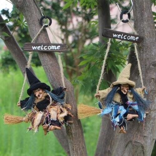 Halloween Arrangement Ghost Festival Bar Decoration Horror Scary Hanging Ghost Flying Witch Pendant PSC91