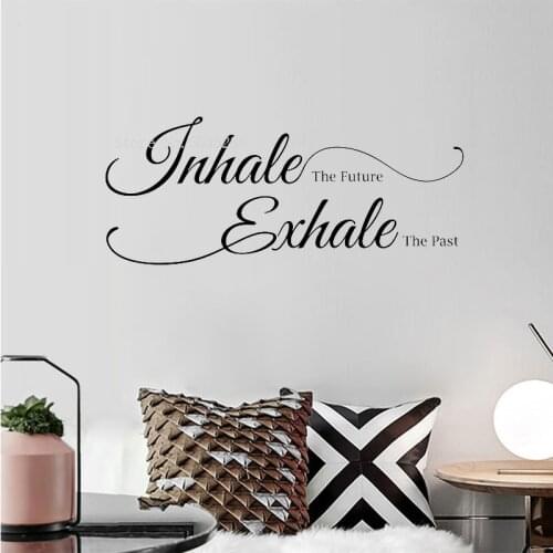 Inhale The Future Exhale The Past Vinyl Wall Decal Stickers Yoga Studio Meditation Wall Sticker Decor Art Mural Wall Decal LL255