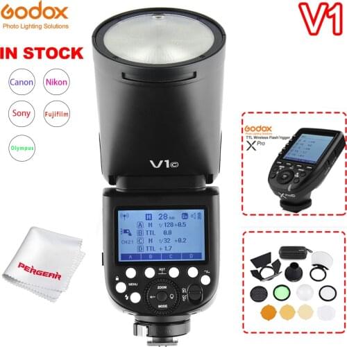 Godox V1 Round Head Flash Speedlight V1C V1N V1S for SONY Canon Nikon Fujifilm Olympus Camera Flashlight TTL HSS Li-ion Battery