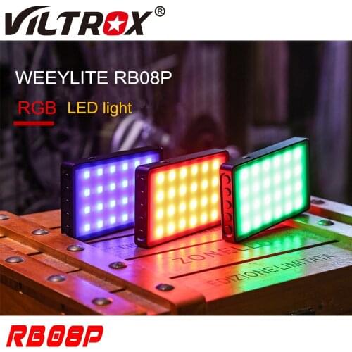 Weeylite RB08P Portable Full Color RGB LED Video Light 2500K-8500K Photography Fill Light CRI 95+ 8W for Phone Camera Shooting