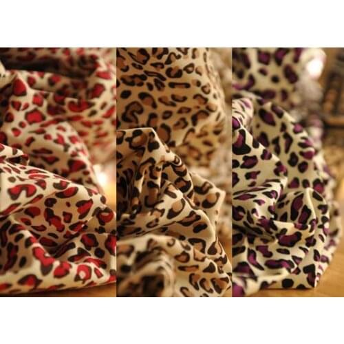 Candy Colors 50x145cm Leopard Printed 100% Cotton Poplin Fabric For DIY sewing Doll Cloth bedding quilting Home Decroation
