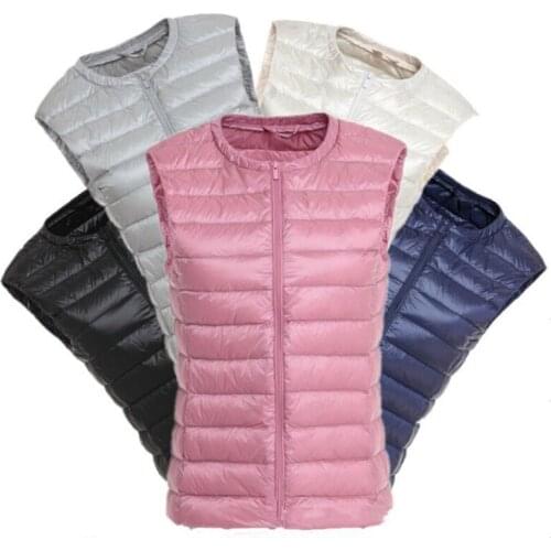Woman down jacket ultra-light vest femme veste женская куртка women winter zipper streetwear dropshipping plus size 8 colors