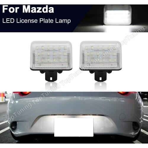 1Pair LED Canbus Number License Plate Light For Mazda 6 2003-2008 CX-5 2014-2016 CX-7 2007-2015 6 Speed 2006-2007 Auto lamp
