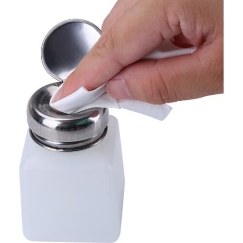 100ML Empty Liquid Alcohol Press Bottle Glue Residue Remover Portable Dispenser Pump Bottle Clean Tool