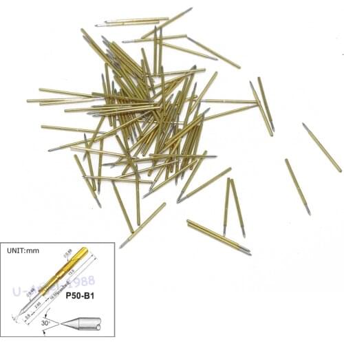 100pcs/lot P50-B1 Dia 0.68mm Length 16mm 75g Spring Test Probe Pogo Pin