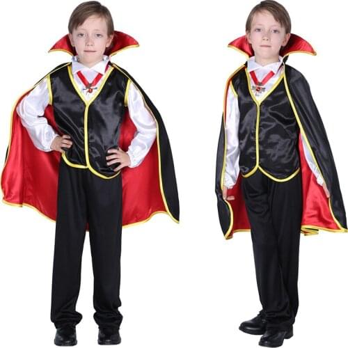 2018 Halloween Kids Vampire Costumes Boys Party Super Cosplay Costume For Kids