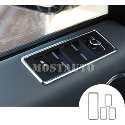 For Land Rover Range Rover Sport Inner Door Window Switch Cover Trim 2014-2017 4pcs Car Accessories Interior Car Decor Car Trim