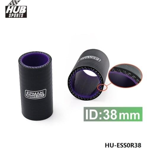 1.5" 38mm 4-Ply Straight Silicone Hose Intercooler Coupler Tube Pipe BLACK For Lexus RS200 SXE10 IS200 98-05 HU-ESS0R38