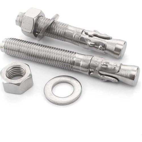 5PCS M6 M8 M10 M12 M16 316 Stainless Steel Expansion Bolts Wedge Anchor Bolt Screw Type Expansion Anchor Bolts