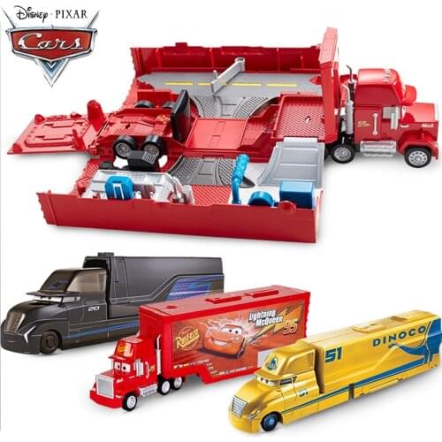 Disney Car Pixar Cars 3 Lightning McQueen Cruz Ramirez Storm Jackson Jackson Mack Hauler Deformation Transporter Boy Car Toys