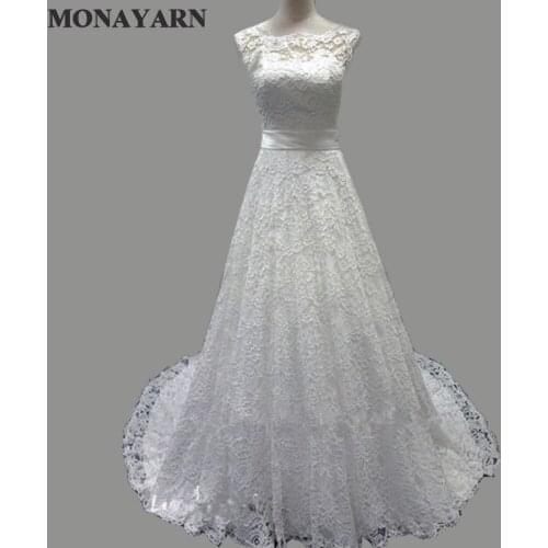 Free shipping 2017 New White/Ivory Lace Bridal Gown Wedding Dress Custom Size:6/8/10/12/14/16/18/20