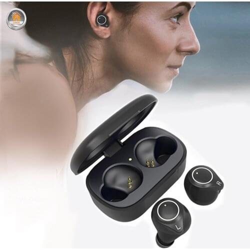 Wireless Bluetooth Headphones Mini 5.0 In-ear Sports Waterproof Fingerprint Touch Earphones HIFI HD Stereo Gaming Headphones