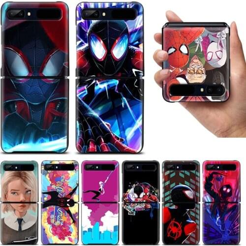 Parallel Universe Spiderman Anime For Samsung Galaxy Z Flip 3 5G Shockproof Hard Shell Black Fashion Mobile Fundas Phone Case
