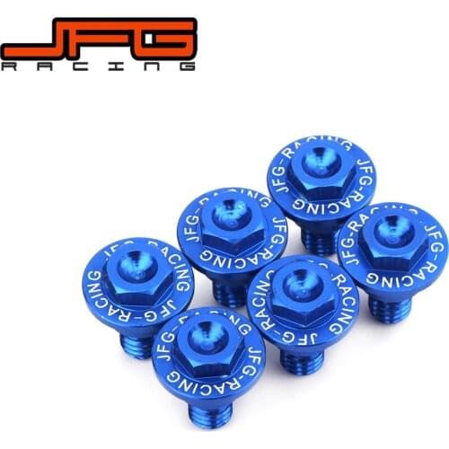 CNC Aluminum 6 PCS Mudguard Upside Down Damping Fork Guard Bolt For HUSQVARNA TC TE TX FC FE FX 50 65 85 125 250 300 350 450 501