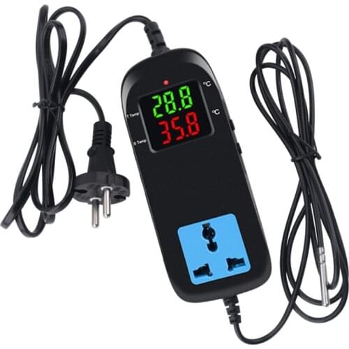 EU MH2000 AC 220V Intelligent Temperature Controller Heating And Cooling Control Microcomputer Thermostat Fish Tank Aquaruim