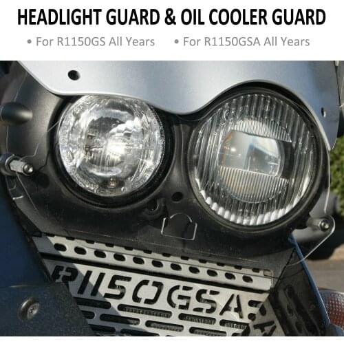 For BMW R1150GS R1150GSA ADV R 1150 R1150 GS GSA Motorcycle Oil Cooler Radiator and Headlight Headlamp Protector Guard Cover Cap