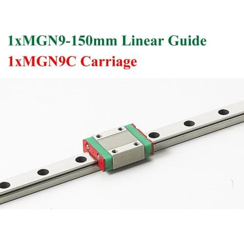 MR9 9mm Mini Linear Guide Rail Length 150mm MGN9 With MGN9C Linear Block For CNC X Y Z Axis