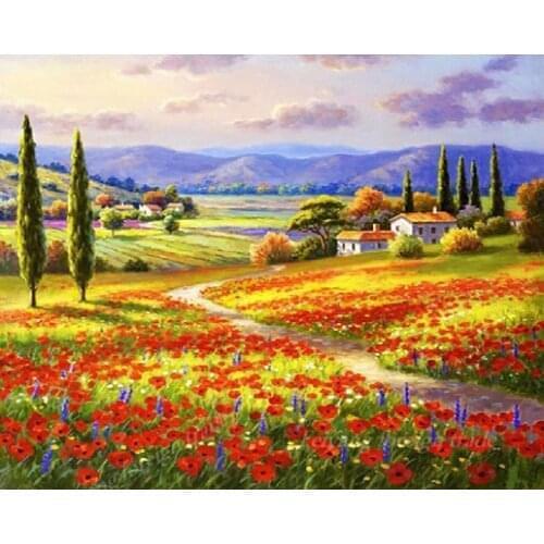 A14670 11CT/14CT/18CT/25CT/28CT oil scenery patterns Counted Cross Stitch DIY Cross Stitch Kits Embroidery Needlework Sets