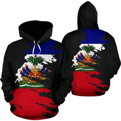 Newest Country Emblem Flag Caribbean Sea Haiti Island Retro Pullover Men/Women Tracksuit 3Dprint Streetwear Harajuku Hoodies B-5