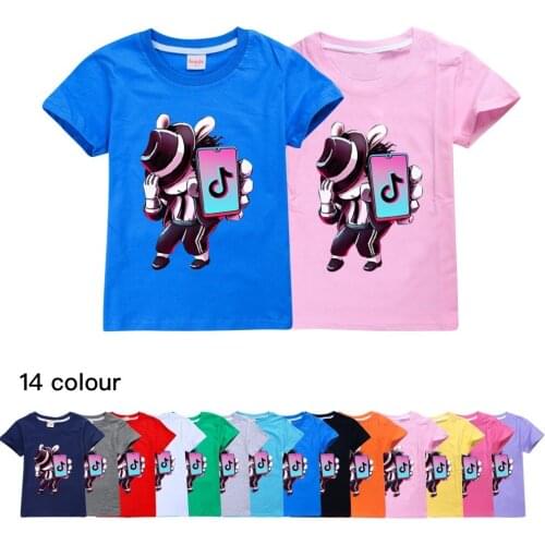 TIK TOK New T Shirt children Funny Summer Tops Cartoon T-shirt Unisex Tshirt kid