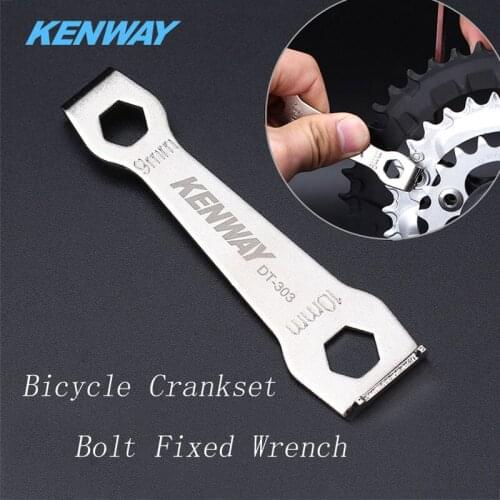 New KENWAY Steel Bicycle Crankset Bolt Fixed Wrench MTB Road Bike Chainwheel Crank Arm Repair Tool Cycling Disassembly Spanner