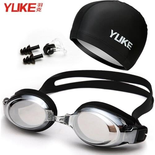YUKE Electroplate glasses professional swimming goggles Adults Waterproof swim uv anti fog adjustable glasses pool glasses