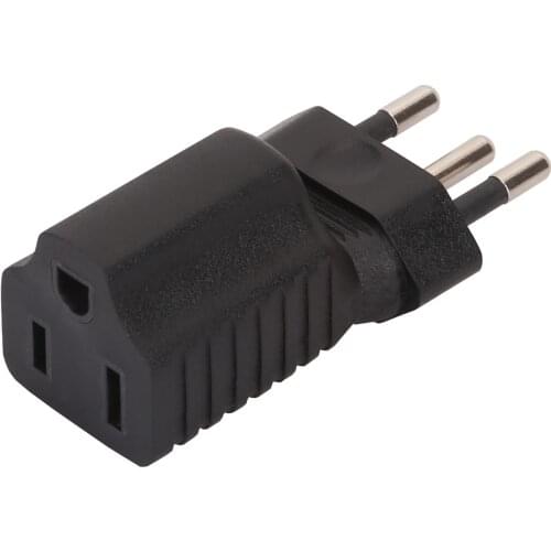 Brazil to 5-15R Brazil male to Universal US 5-15R Female Power Plug 3 Round Converter 5-15R to Brazil Power adapter