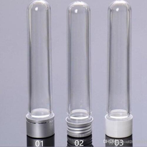 25ml Plastic Tube Bottle Aluminum Screw Cap Empty Refillable Sample Test Pot Candy Box Wedding Party Supplies