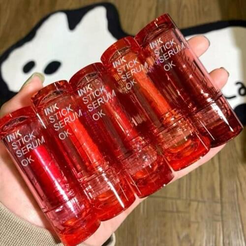 Cappuvini Transparent Tube Soft Fog Matte Lipstick Not Easy To Decolor Strawberry Red Lipstick Waterproof Makeup TSLM1